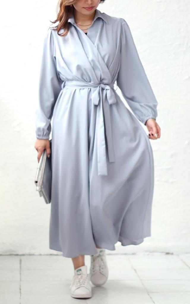 Gold Japan Plus Size Long Sweater Shirt with Ribbon and Perfect for Fall and Size Blue Women's Dress, Sleeve, Flare, Spring, Fem-437, 3L,