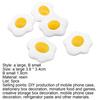 5Pcs Simulation Miniature Fried Eggs Shape Resin Food Poached Egg Accessories for Kids
