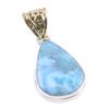Natural Republic Larimar Gemstone 925 Solid Sterling Silver Pendant 1.75'' q7J46