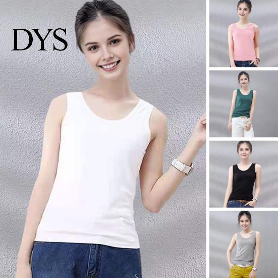 Relaxed Fit Tank Top Women Vest Round Neck Sleeveless Slim Loose Tops Solid Color Quick-Drying Bottoming Streetwear Casual