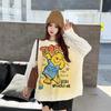 Anime Print College Style Korean Loose Fit Sweater