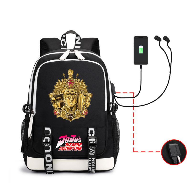 

Oo S Fantastic Adventure Peripheral Large Capacity Backpack, Casual Travel Backpack Usb Computer Backpack For Men And Women Jojo s bizarre adventure backpack