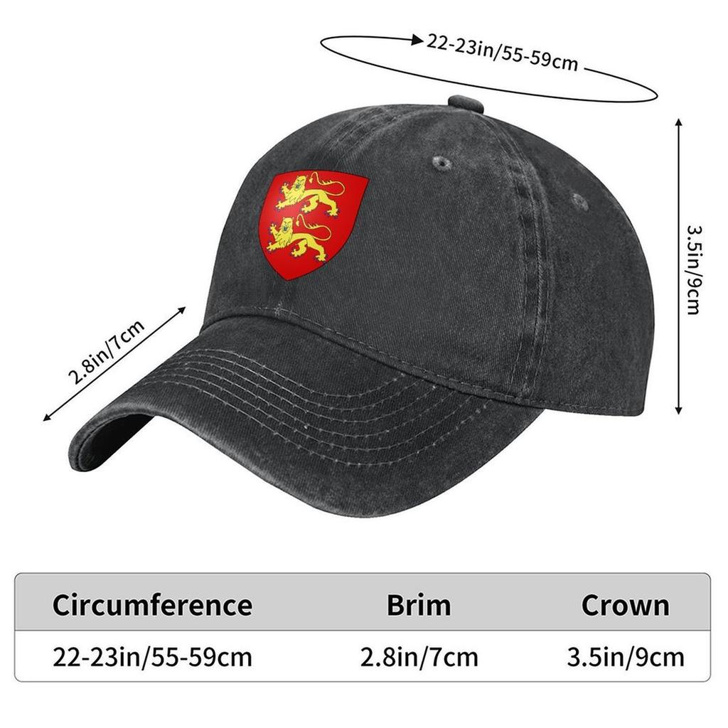 Normandy Coat of Arms Baseball Cap Brand Man cap Luxury man cap hard hat mens big size hat Mens Caps Womens