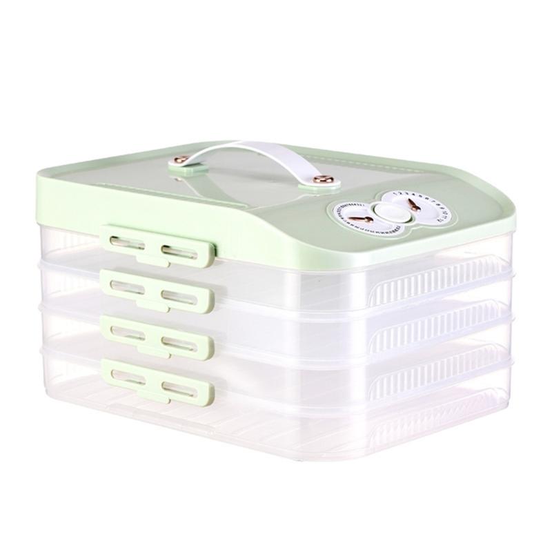 Durable PP Multi Layer Freezer Box Practical Multi Layer Fridge Storage Container For Home And Office Refrigerators