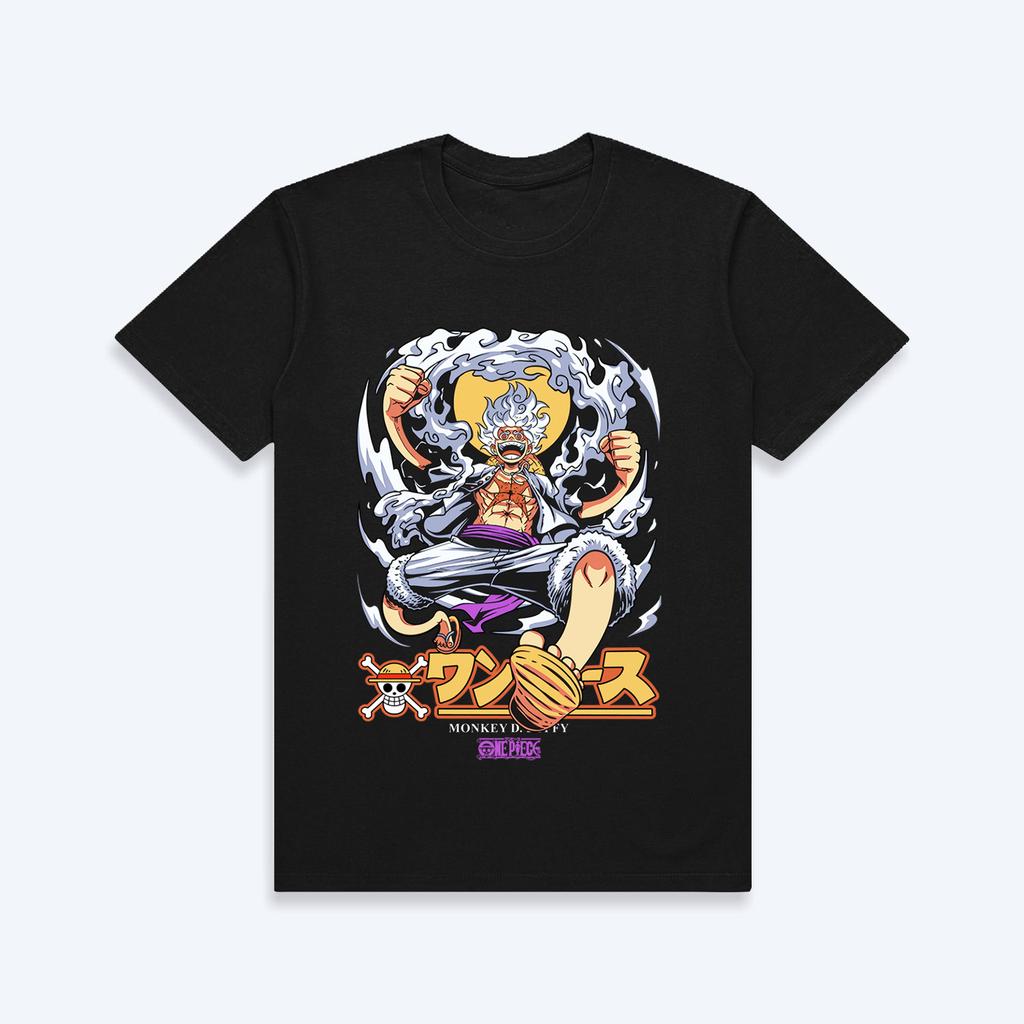 ONE PIECE Anime Nika Luffy Gear 5 Men Women Summer T-shirt Oversized Harajuku Oversized Retro Short Sleeve Casual Comfort Y2k