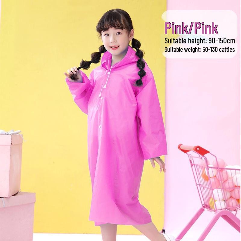 Children's Thickened Outdoor Travel Raincoat - Disposable, Fashionable, One-Piece for Primary and Secondary School Hiking