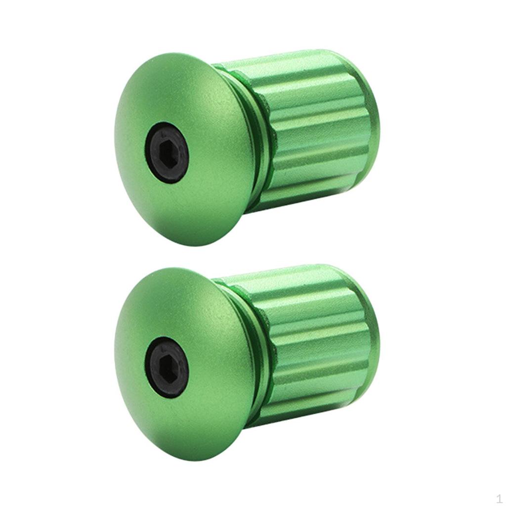 1 Pair Bike Handlebar Plugs Aluminum Alloy Adjustable Cycling Expansion Lock Grips End Caps for BMX