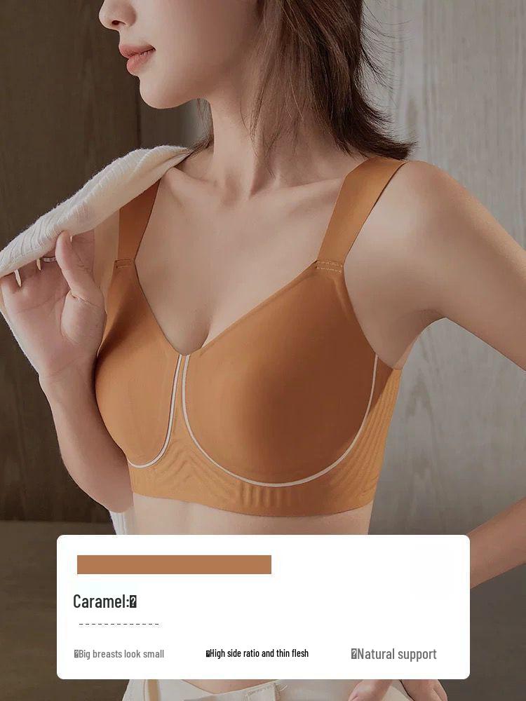 Seidennahtloser Übergrößen Bügelloser Minimizer Push-Up BH für Damen