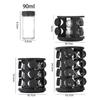 Rotating Spice Rack With Clear Glass Jars And Adjustable Lids 360 Degree Rotation For Home Kitchen Outdoor Camping Cooking