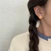 Contrasting Colors Cute Rabbit Flowers Small Fresh Early Autumn New Stud Earrings Femininity Asymmetrical Small Ear Clips No Ear Piercings