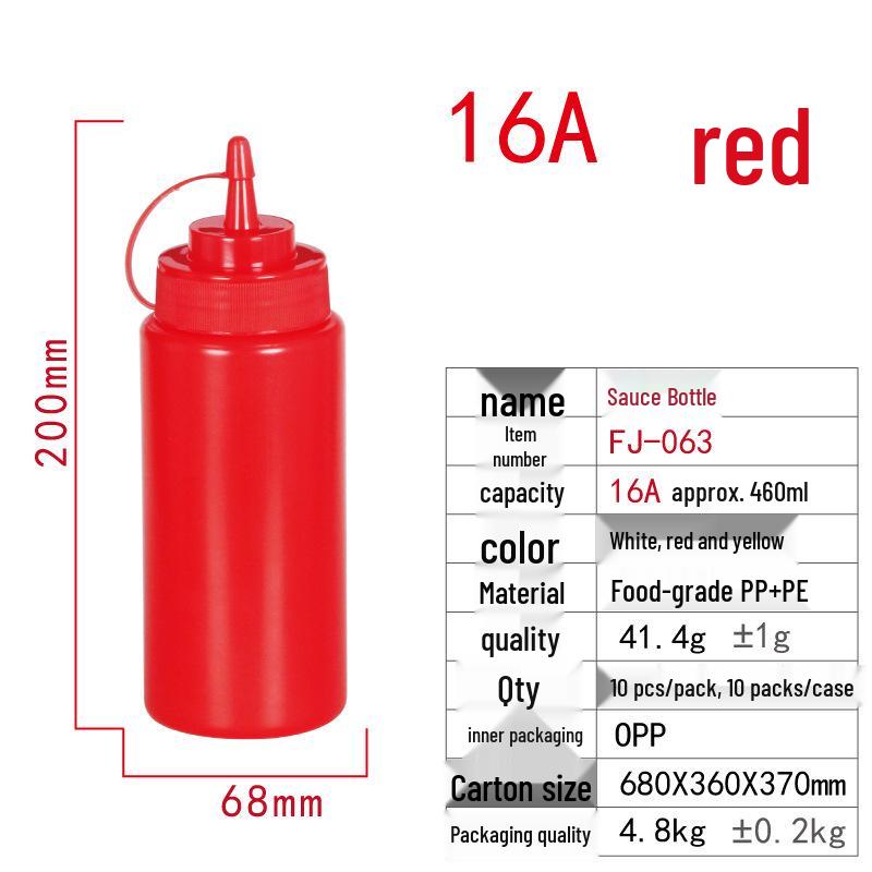 Single-Hole & Three-Hole Squeeze Sauce Bottle for Ketchup & Salad Dressing with Pointed Mouth