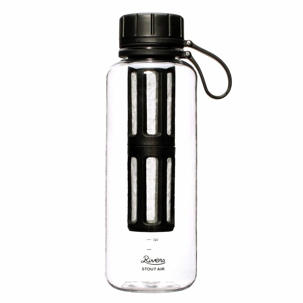 RIVERS Bottle Strainer reusable bottles and STOUT BSLBK (for air) Long, Black,