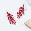 Ladies' Minimalist Beach Natural Style Multi-layer Coral Earrings