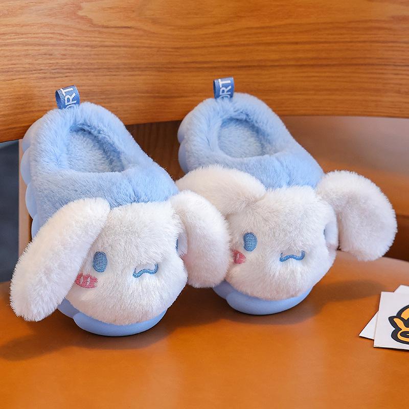 New Autumn/Winter Cartoon Kids' Cotton Slippers - Adorable Non-Slip Parent-Child Home Shoes