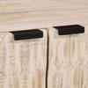 Coffee Table White 80 X 50 X 40 Cm Solid Mango Wood