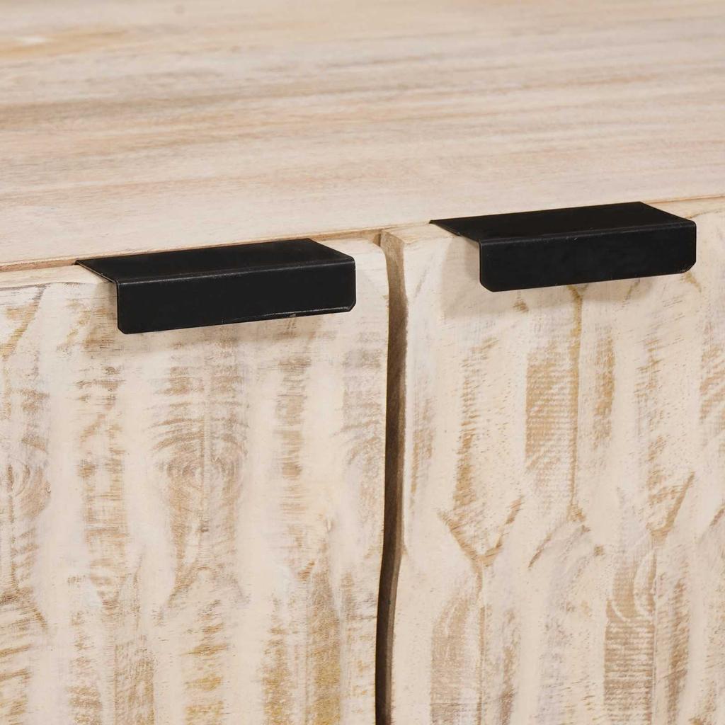 Coffee Table White 80 X 50 X 40 Cm Solid Mango Wood