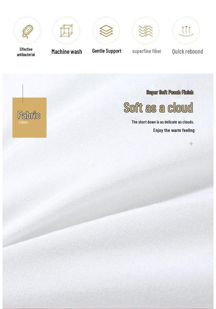 Hilton All Cotton Star Hotel Feather Down Pillow for Adults and Students