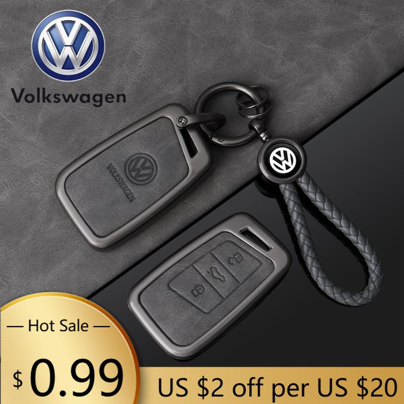 Για VOLKSWAGEN VW Κάλυμμα Κλειδιού Αυτοκινήτου από Κράμα Ψευδαργύρου και Δέρμα Για VW Volkswagen Magotan iguan MK2 Passat B8 CC Passat B8 Προστατευτικό Τηλεχειρισμού