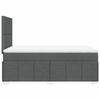 Box Spring Bed with Mattress Dark Gray 120x190 cm Fabric