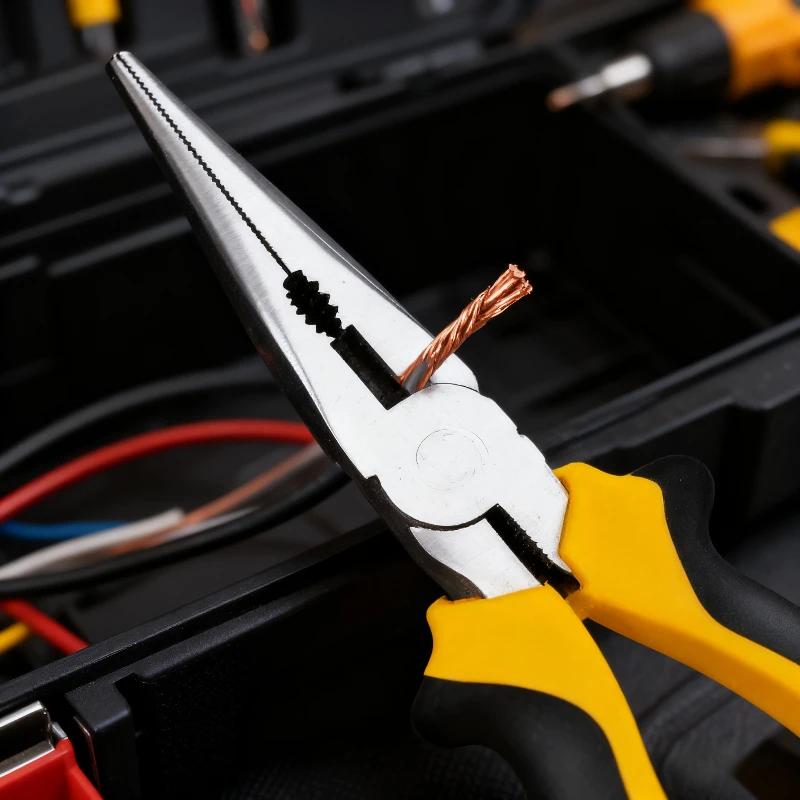 Wire Pliers Sharp Large Opening Diagonal Pliers Needle Nose Pliers for Cutting Twisting and Clamping MetalWires Crimping Tools