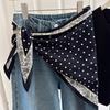 Multi-functional Floral Triangle Scarf Matching Pants Decorative Headscarf New Waist Belt  Summer