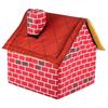 Red House Shaped Pet Nest Available All Seasons Cat and Dog Nest Villas Removable and Washable Red Brick Pet Nest