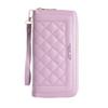 Embroidered Women's Long Wallet with Double Zipper - Fashionable European & American Style Clutch and Multifunctional Phone & Card Holder for 2025