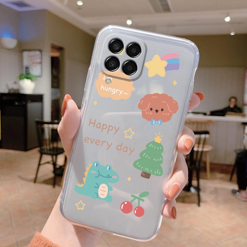 For Samsung Galaxy M33 5G Case Cute Cat Cartoon Protective Soft Silicone Phone Cases For Samsung M 33 GalaxyM33 Bumper Clear Bag