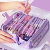 Yousheng Large Pencil Case, Wide Opening Pencil Pouch with Zipper, Multi-layer Aesthetic Pen Bag for Teens Girls Women, Portable Pen Holder for Office