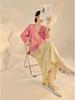 Elegant Chinese National Style Women's Spring Embroidered Top and Skirt Set