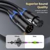 5Pin XLR Splitter Cable With Male And Female Connectors For Professional Music And Lighting Setup Micrphone Cable