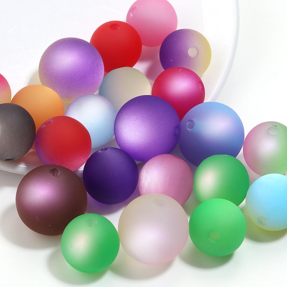 5 pièces 16/20 mm Perles Acryliques Œil de Chat Mat Rondes Perles Espacement Libres Pour la Fabrication de Bijoux Bracelets DIY Accessoires Porte-clés de Téléphone
