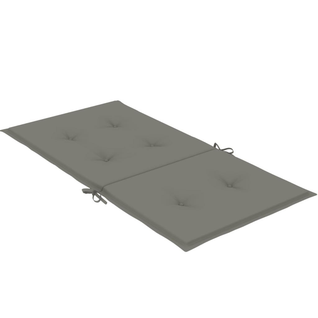 Low Back Chair Cushions 6 Pcs Dark Grey 100 X 50 X 4 Cm Fabric