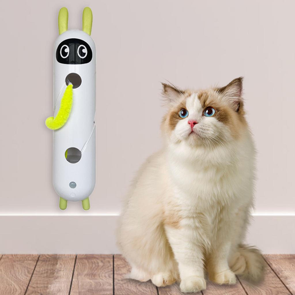 Caterpillar Interactive Cat Toy Motion Activated Kitten Toy Rechargeable Automatic Cat Toy with Tail for Bored Indoor Cats