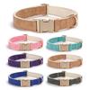 Adjustable Soft Suede Leather Dog Collar with Metal Buckle Fashional Durable Anti-Escape Dog Necklace Collares Para Perro