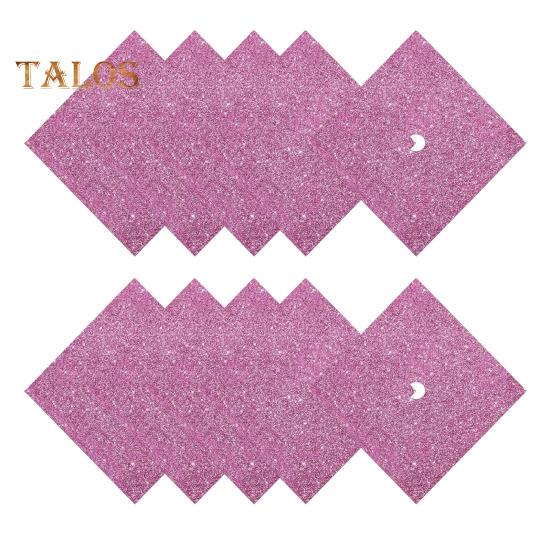 10 Pcs Glitter Cardstock Paper for Graduation Cap Decorations 10" X 10" Sparkly Construction Paper for DIY Grad Caps Crafts Scrapbook Supplies