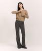 MUSINSA STANDARD WOMAN Women'S Vertical Textured Wrap Skirt Jersey Pants [Grey]