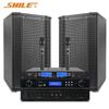 SHILE Bluetooth Wall-Mounted Speaker System with Amplifier & Wireless Mics