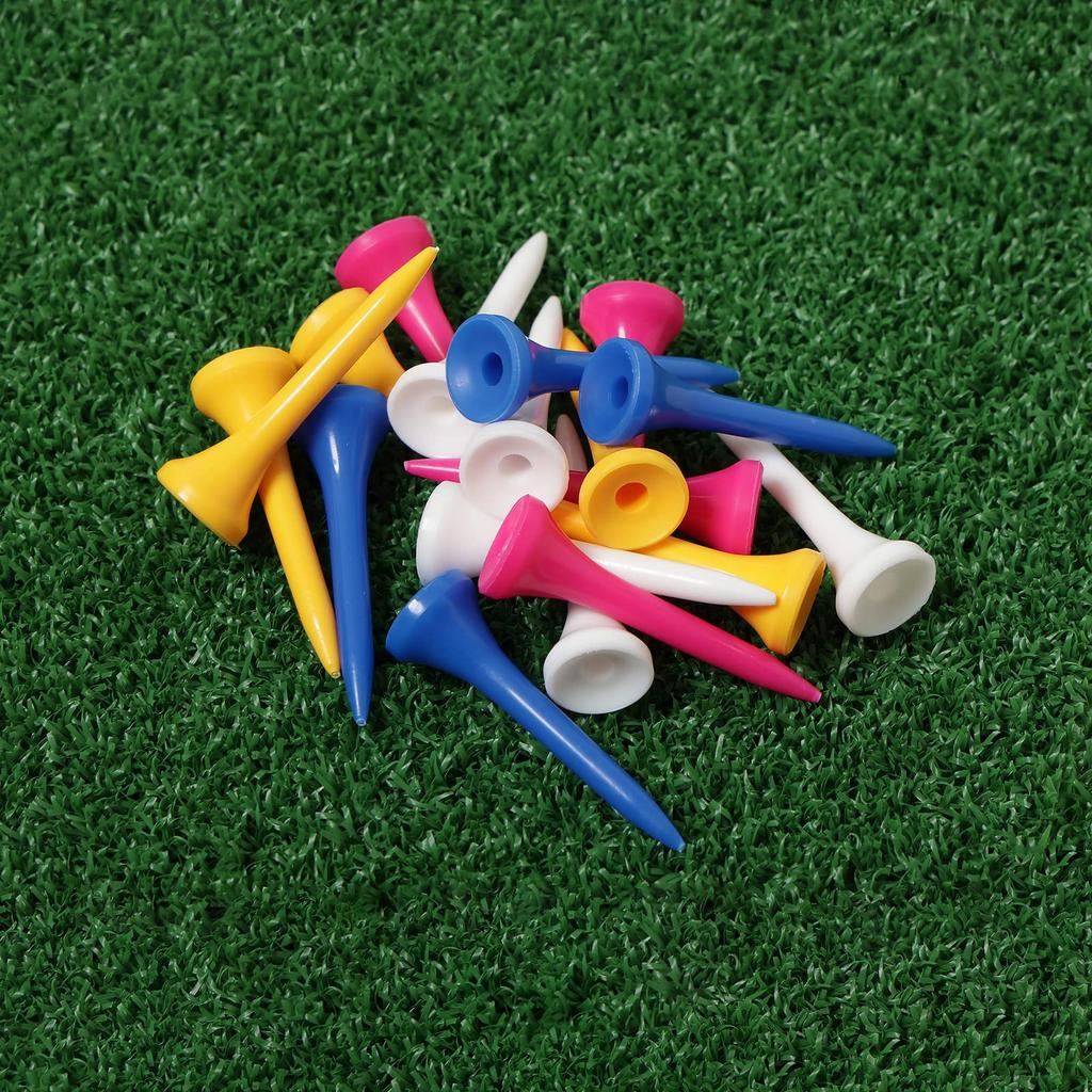 Tabata Golf Plus Slim Short Plastic Slim Pack of Pink Tees, 40mm, Tees, Tees, Short, 18, GV1418, Small, White, Blue, Yellow,