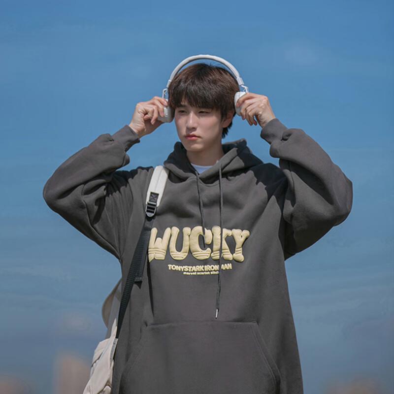 

Men s Heavyweight Foam Print Hooded Sweatshirt L