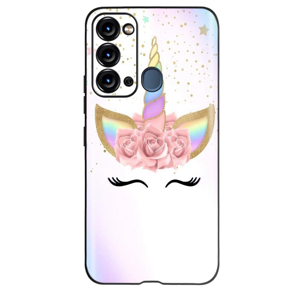 For ITEL Vision 3 Case Fashion Cat Sunflower Phone Cases For Itel S17 S 17 S661W Soft TPU Black Silicone Cover Vision3 Bumper