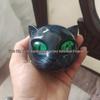 Elegant Black Cat Resin Stone Sculpture