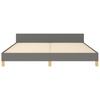 Bed Frame without Mattress Dark Grey 180 x 200 cm Fabric