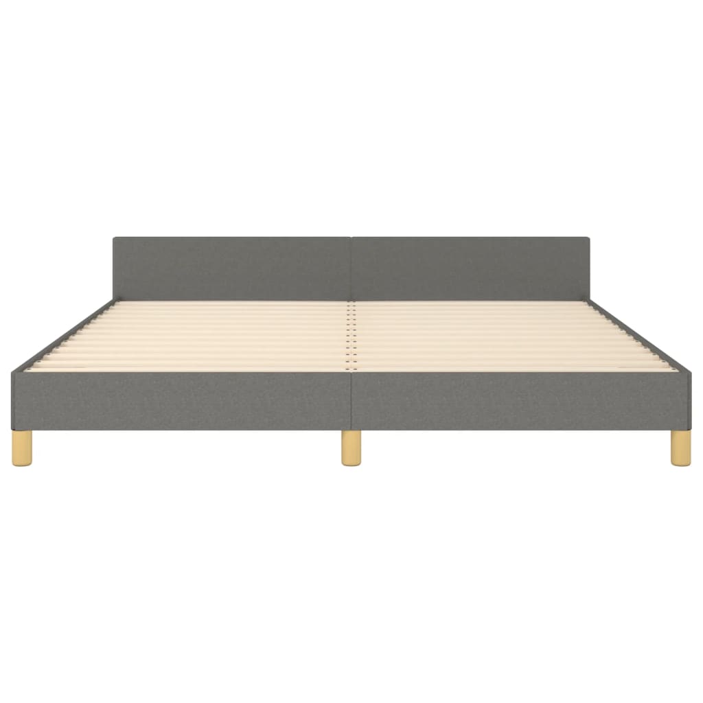 Bed Frame without Mattress Dark Grey 180 x 200 cm Fabric