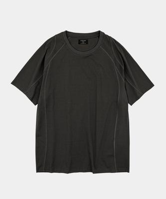 LETTERCOMO Soft Shell Aura Sleeve Short Sleeve T-Shirt Charcoal