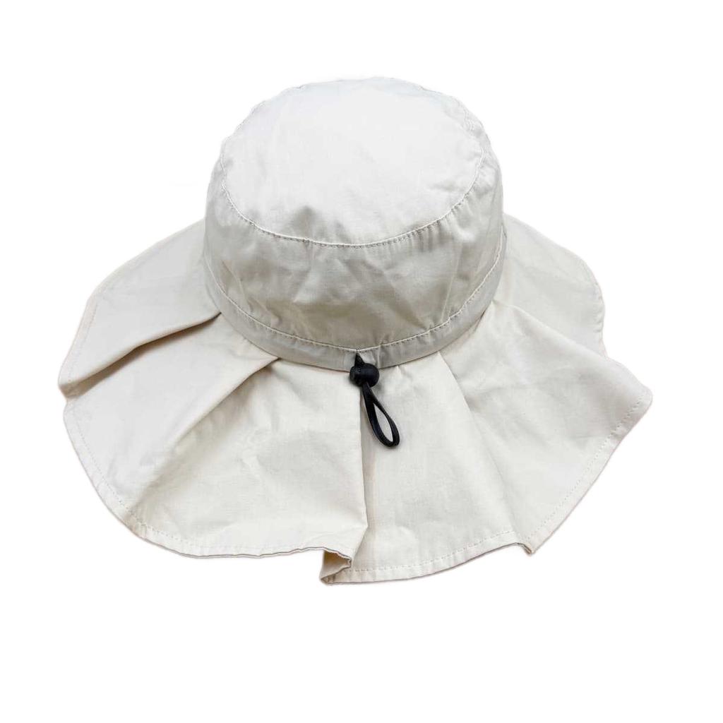 Light and breathable big eaves bucket hat neck protector women's summer sun hat anti-ultraviolet face small hat sun protection artifact