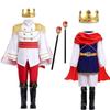 Role Playing Prince Cosplay Dress Suit King Prince Kid Crown Cane Party Costume  Children