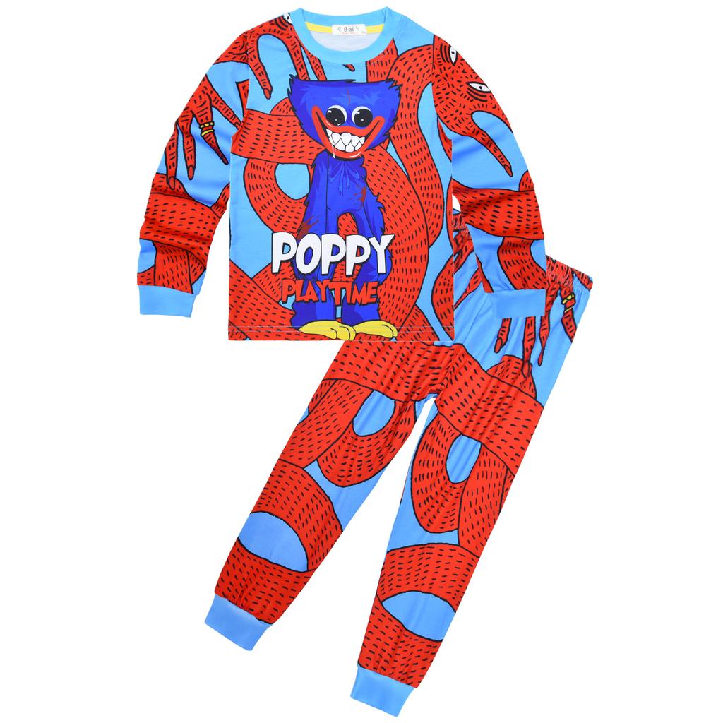 Games, Animated Cartoon Digital Printing, Boys' Long-Sleeved Loungewear Suit