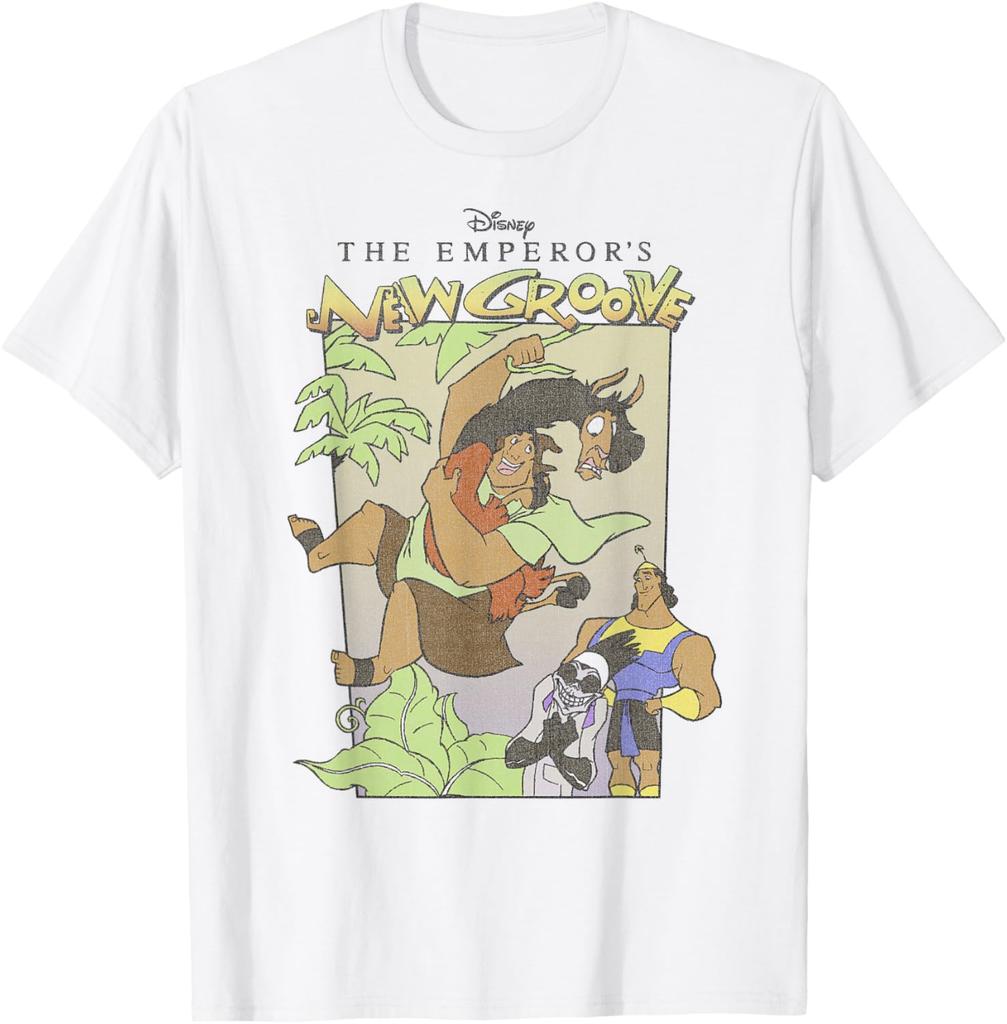 Hot Fashion Casual Disney The Emperor's New Groove Group Shot Cartoon Poster T-Shirt S-4XL Four Seasons