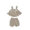 Sweet Summer Baby Girls Two Piece Outfit Set With Sleeveless Top And Shorts For Ages 1 To 3